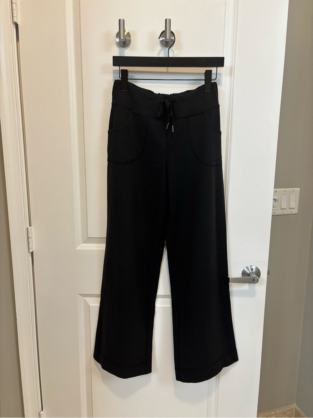 lululemon athletica Black Wide-Leg Drawstring Lounge Pants